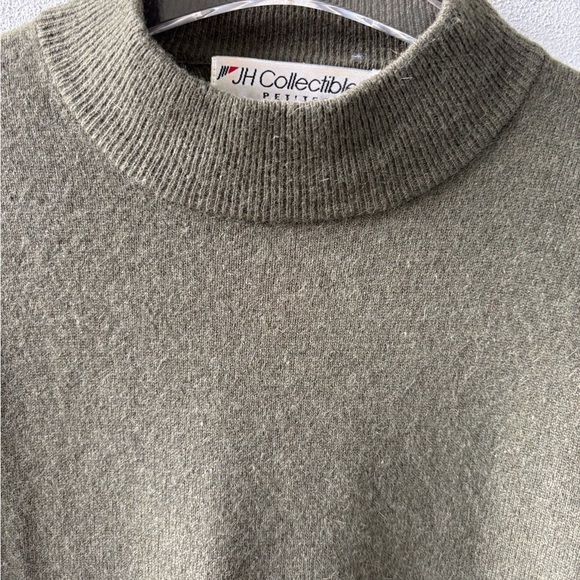JH Collectibles Petites Olive Green Size PM Lambswool/ Angora Blend - Picture 3 of 8